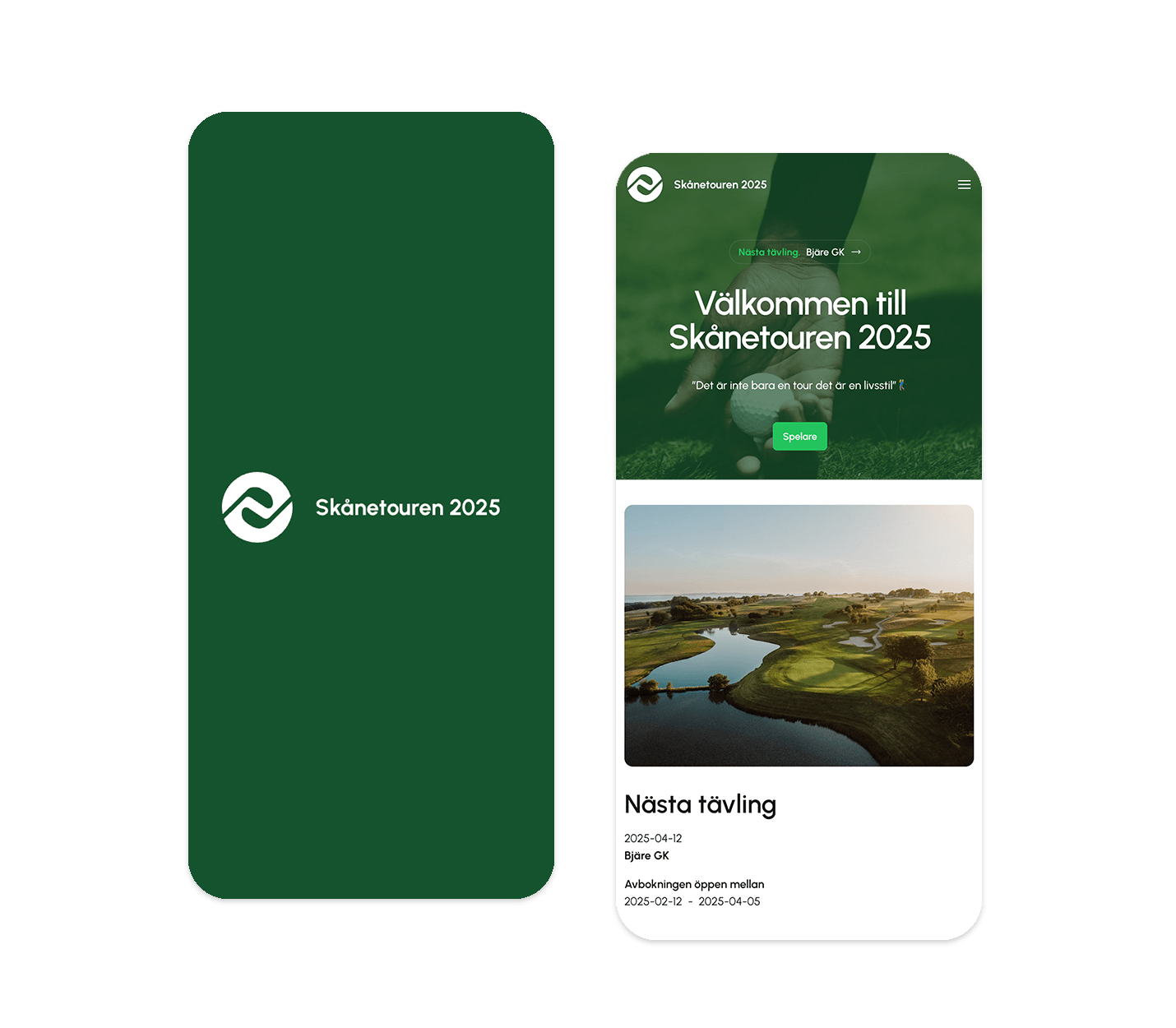 Skånetouren webbplats på iPhone